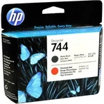 HP Druckkopf F9J88A 744 matt schwarz + rot