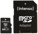 Intenso microSDXC-Karte, Class 10, mit SD-Adapter, 25 MB/s, 64 GB, Intenso microSDXC-Karte, Class 10, mit SD-Adapter, 25 MB/s, 64 GB,