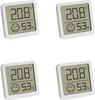 TFA 4er-Set Thermo-Hygrometer mit Smiley-Klimakomfortanzeige, Raumtemperatur,