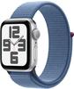 Apple 8675525, Apple Watch SE 2023 40mm Silber (Blaues Nylon Armband)