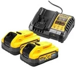 Dewalt DCB1104H2-QW Akku-Starter-Set 2x Akku 18V Powerstack; 5,0Ah + Ladeger&auml;t