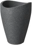 Scheurich Blumentopf Wave Globe High, Innen & Aussen, Hochgef&auml;ss in Schwarz Granit,