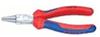 Knipex Rundzange 160 mm, DIN ISO 5745, glatte Spitzen, verchromt, zum Anbiegen von