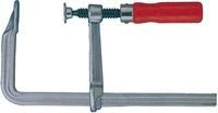 Format Ganzstahl-Schraubzwinge mit Holzgriff und beweglicher Druckplatte, Spannweite