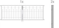 Alberts Doppeltor-Set&nbsp;Madrid, L: 300 x H: 80 cm, feuerverzinkt, Gartentor-Set...