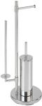WENKO Stand WC-Garnitur Universalo Neo Edelstahl,Toilettenpapierhalter,