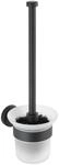 WENKO WC Bad Garnitur Bosio, massiver Toilettenb&uuml;rstenhalter, satiniertes Glas,