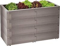 Juwel Hochbeet Timber 4er-Set, 130 x 60 x 80 cm, Holzoptik, witterungsbest&auml;ndig,