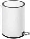 WENKO Kosmetik Treteimer Monza, 3 Liter, Edelstahl, Absenkautomatik, Beutelhalter,