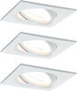 Paulmann Nova GU10 Einbauleuchte | 3-Step Dimmbar | IP23 Deckenlampe | eckig +