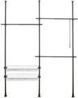 WENKO Teleskop-System Herkules Duo, verstellbares Ordnungssystem, Garderoben-System,