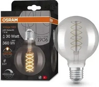 OSRAM 761216, Osram Vintage LED Globe95, Filament, Rauchglas, dimmbar, 6,5W E27,