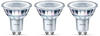 Philips LED classic Lampe, 4,6W=50W, GU10, Warmweiß, 2700 K, 355lm, Silber, 3erPack