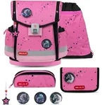 Belmil Classy Plus Schulranzen Set 5-teilig mit Brustgurt - Pink Black Koffer24
