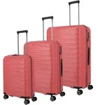 Travelite MOOBY Kofferset mit 4 Rollen Gr. L/M/S - Rot Koffer24
