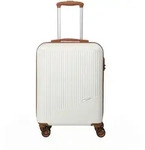 Travelite BALI Kabinengep&auml;ck mit 4 Rollen - Weiss/Cognac Koffer24