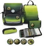 Belmil Premium Compact Plus Schulranzenset 5-teilig - Black Green Koffer24