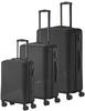 Travelite BALI Kofferset mit 4 Rollen Größe L/M/S - Schwarz Koffer24