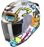 Scorpion EXO-JNR Kinder-Motorradhelm FUN wei&szlig;-blau Gr. L 52/53