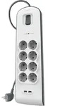 Belkin Surge Protector 8 Steckdosen 2 Meter 2x USB