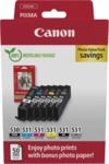 Canon PGI-530/CLI-531 Patronen + Fotopapier Set