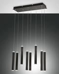 Fabas Luce 8er-LED-Pendelleuchte PRADO schwarz 60x20cm 3685-46-101 8019282533450