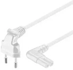 Stromkabel C7 (2 pins) - Wei&szlig; - 2m - 90&deg;