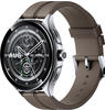 Watch 2 Pro - Silver Case with Brown Leather Strap