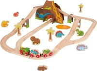 Bigjigs BJT035, Bigjigs Wooden Dino Train Set 49 pieces.