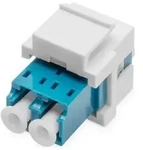 Fiber optic LC/LC duplex coupler - Singlemode - Keystone module - Blau