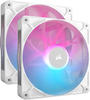 iCUE LINK RX140 RGB 2-pack - Gehäuselüfter - 140mm - Weiß mit RGB-Beleuchtung - 36