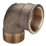 Bend 90&deg; sleeve/nipple 1" gunmetal