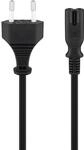 Pro Stromkabel C7 (2 pins) - Schwarz - 0.5 m - Gerade