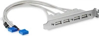 StarTech.com USBPLATE4, StarTech.com 4 Port USB A Female Slot Plate Adapter