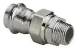 Sanpress Inox transition fitting 28 x 1" Stainless steel/bright 438333