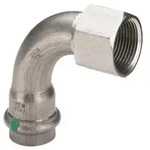 Sanpress Inox transition bend 90&deg; socket/socket 15 mm x 1/2" stainless steel