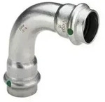 Sanpress Inox bend 90&deg; 35 Stainless steel/bright 435677