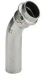 Sanpress Inox bend 45&deg; 18 Stainless steel/bright 435394