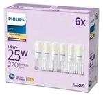 LED-Lampe 220lm 1.9W/827 (25W) 6-pack G9