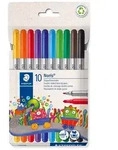 Fibre tip pen 2tips N 10pcs.wallet