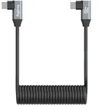 4793 USB-C Angled to USB-C Angled Coiled Data Cable