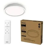 AIO Ceiling Light with Remote (Round Black) - 24W Integrated LED Lamp with 3...