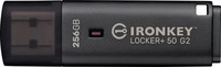 Kingston IKLP50G2/256GB, Kingston IronKey Locker+ 50 G2 - Schwarz - 256GB - USB-Stick