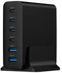 power adapter - 4 x USB-C 2 x 9 pin USB Type A - 75 Watt