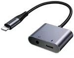 2-in-1 Audio adapter SY-L01 Lightning to 3.5mm + Lightning (black) USB-Hubs