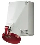 Wall mounted recept. 63a5p6h400v ip44