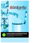 Size G - trash can liner - high-density polyethylene (HDPE) - white - pack of 40