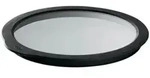 Glass lid 28 cm Clear/Black Glass/Silicone