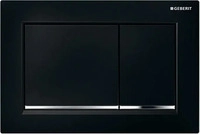 Geberit 115.080.KM.1, Geberit actuator plate omega30 for dual flush: black / bright