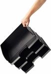Leitz Plus Briefkorb, Querformat Jumbo Schwarz